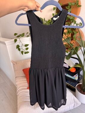 Urban Outfitters Kimchi Blue Black Smocked Mini Dress